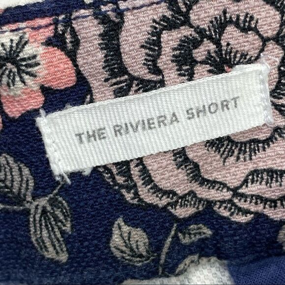 Ann Taylor LOFT Riviera Floral Woven Flat Front Shorts Size 10 Blue - Picture 8 of 10
